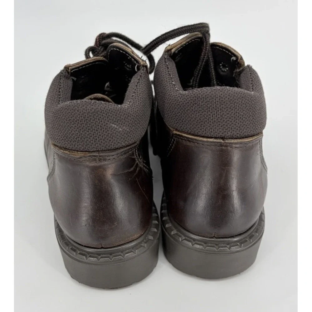Vintage Eastland Leather Lace-up Brown Boots Size 7 D Made in Maine USA